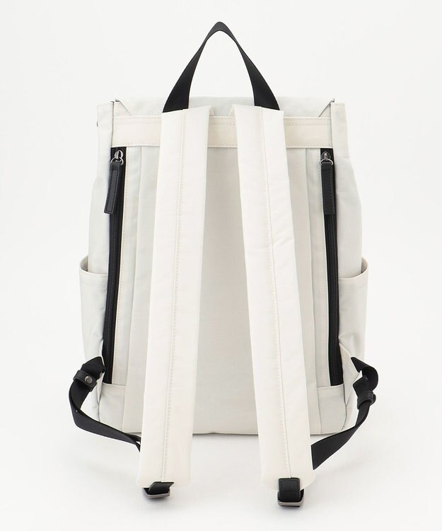 Y'SACCS 【ムック本掲載】クリンクルナイロン　ダブルポケットリュック ホワイト