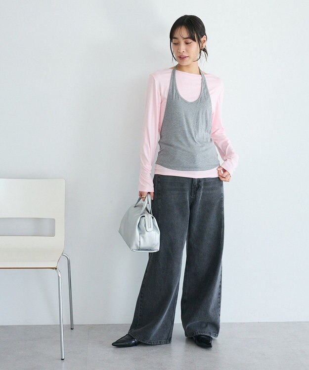 CRAFT STANDARD BOUTIQUE 2点セット/ホルターネック+ロンTee Light Pink