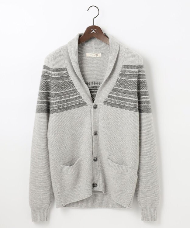 JOSEPH ABBOUD MOUNTAIN 【SPACE／UNISEX】ピュアカシミアアンダイド カーディガン ライトグレー系7
