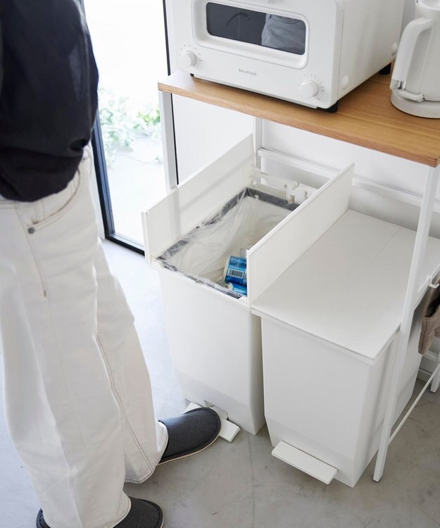 tower 分別ゴミ箱上ラック タワー ホワイト ホワイト