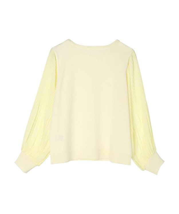Green Parks プリーツ袖ニットプルオーバー Yellow