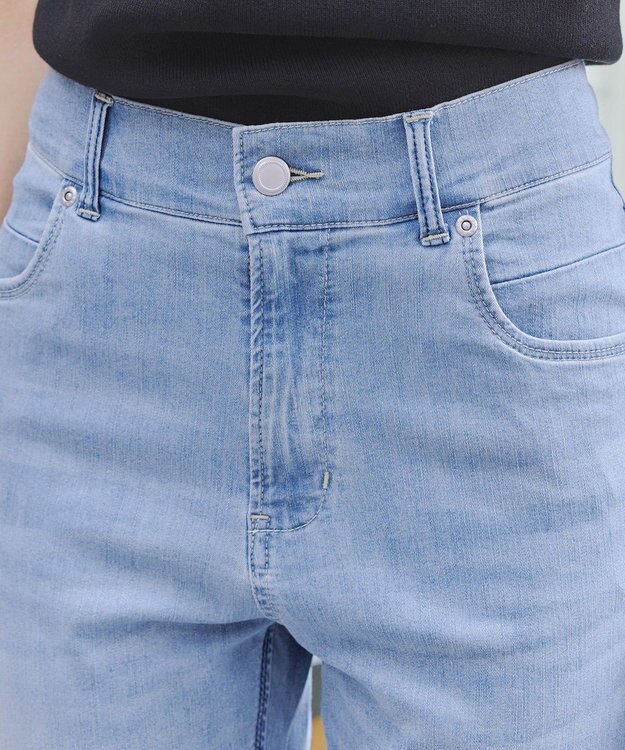 Tiaclasse L 【洗える・ストレッチ】デニムパンツ サックス