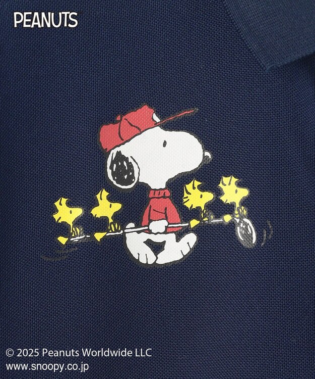 23区GOLF 【MEN】『PEANUTS』コラボプリントポロ ネイビー系