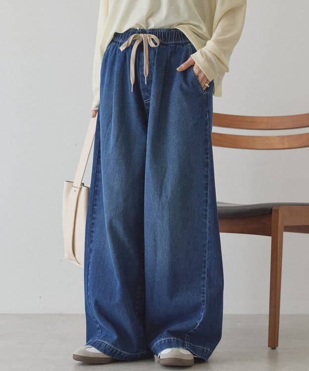 AMERICAN HOLIC イージーデニムワイドパンツ Indigo