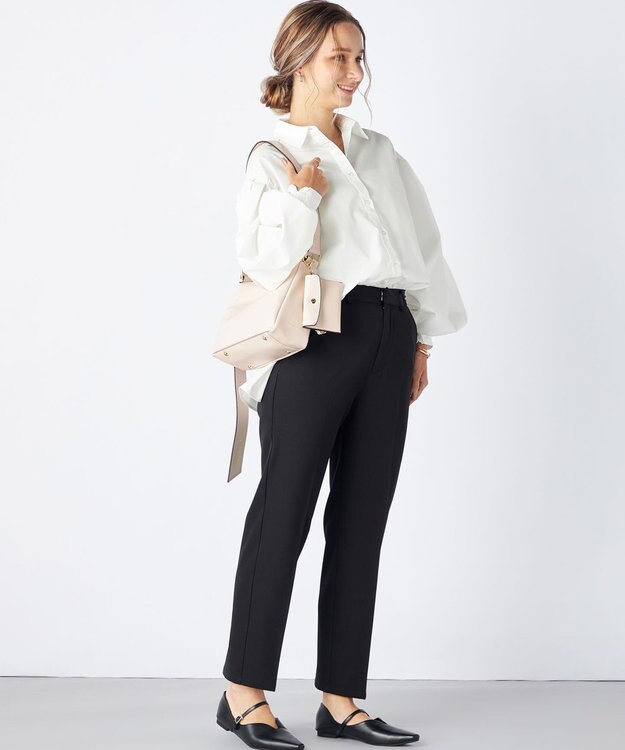 LA BAGAGERIE 【maison vert】 【チェーンチャーム・ミニポーチ付き】2WAYベルトワンショルダー アイボリー
