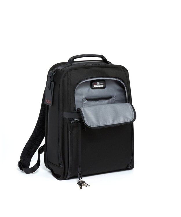 TUMI バックパック メンズ  TUMI ALPHA 3 スリム・エクスパンダブル・ブリーフ・パック ブラック