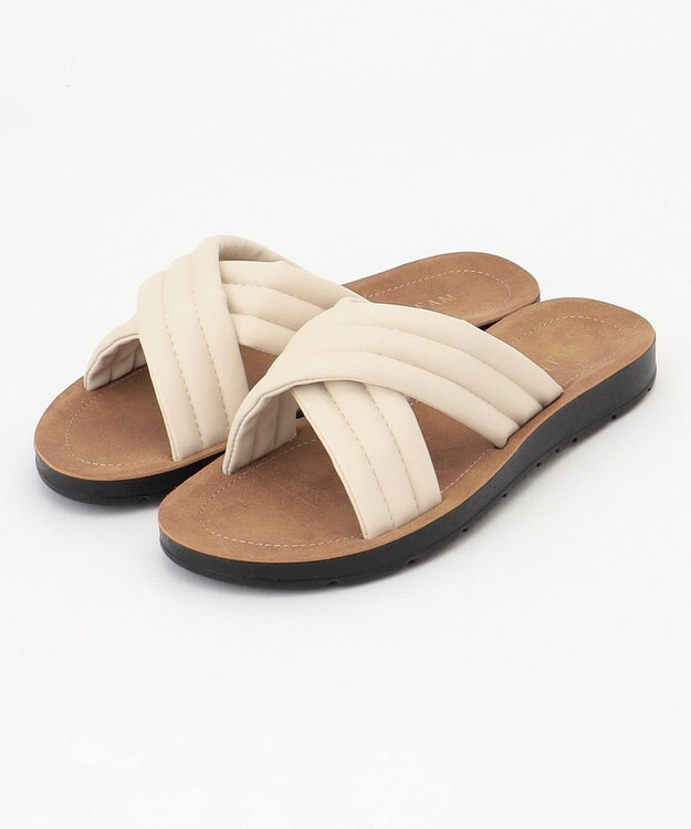 ANY ソフトキルトクロスサンダル オフホワイト