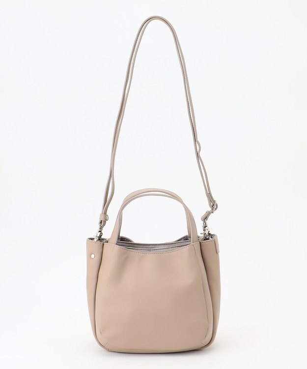 Y'SACCS イタリアンシープ 2wayラウンドトート グレージュ