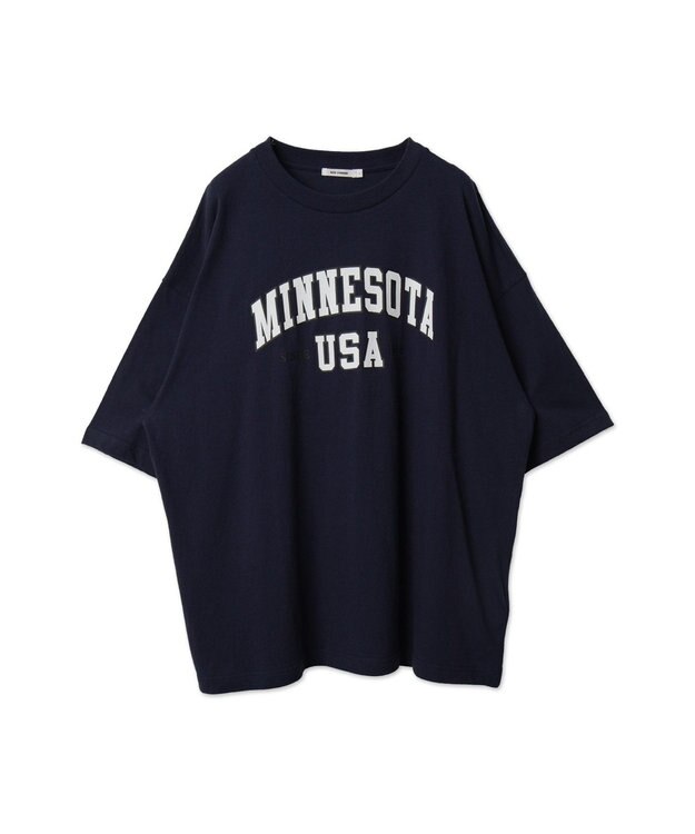 WEGO 【ユニセックス着用ITEM】カレッジロゴプリントT（SS） ネイビー