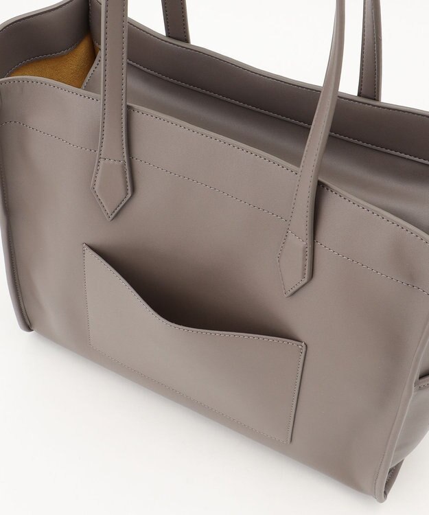 Y'SACCS リサイクルレザー　バインダーA4トートバッグ グレージュ