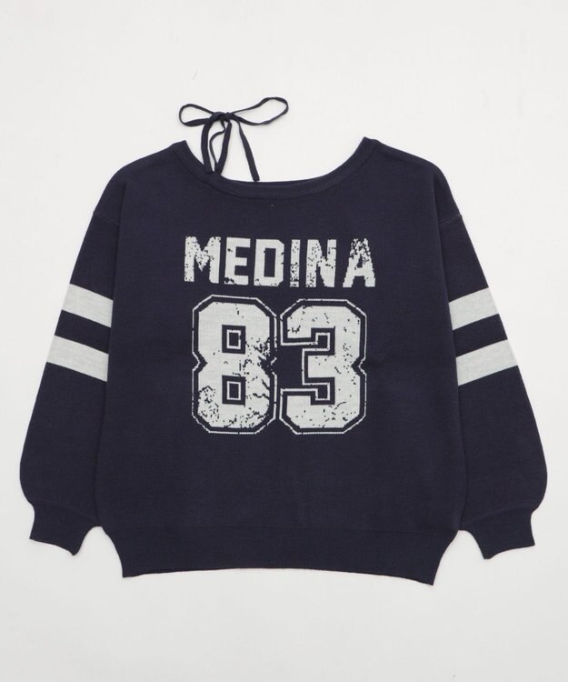 WEGO 【2025年秋冬新作】2WAYグラフィックワンショルBIGニット 柄2