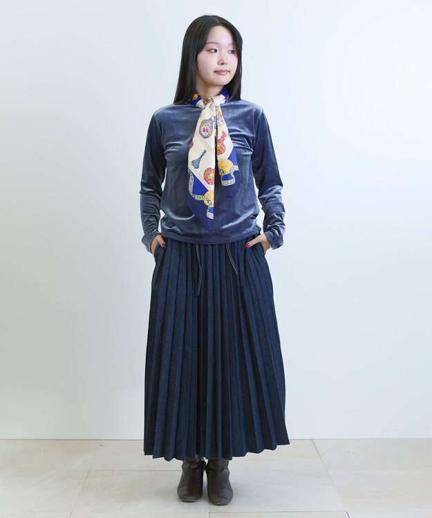 Marca 【伝統横濱スカーフ】香水瓶   大判 シルクツイル スカーフ ブルー