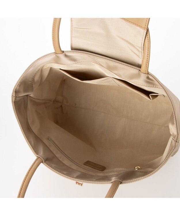 UNBILLION VERYコラボ ペルケ perche / 牛革フラップナイロントートバッグ ベージュ