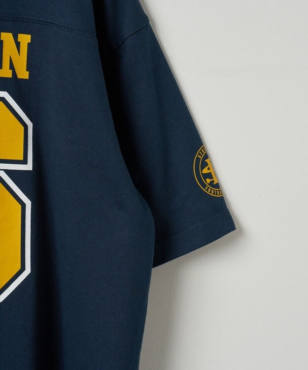 WEGO 【ユニセックス着用ITEM/手洗い可/MLサイズ】フットボールBIG　T（S） ネイビー