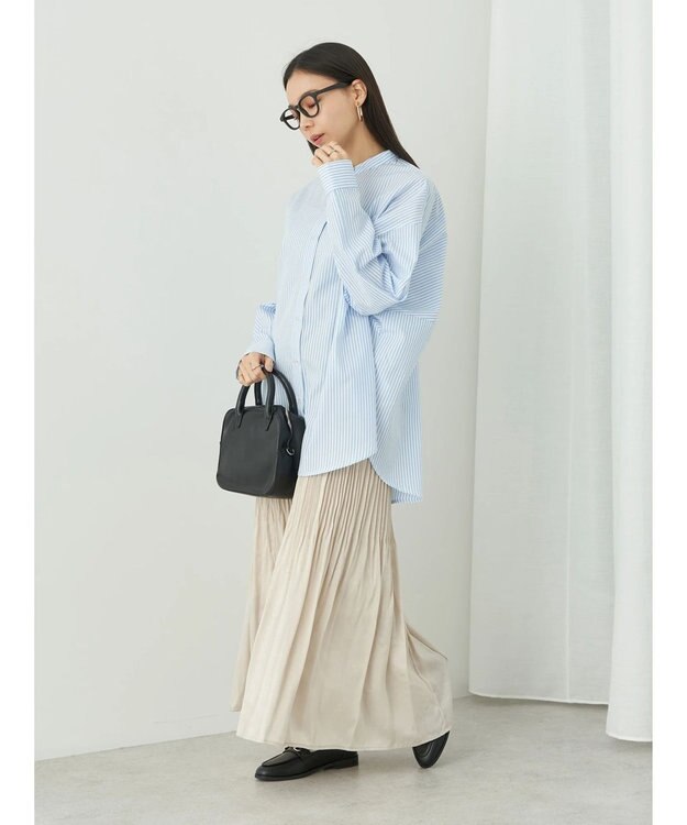 earth music&ecology ドルマンストライプシャツ Stripe Sax