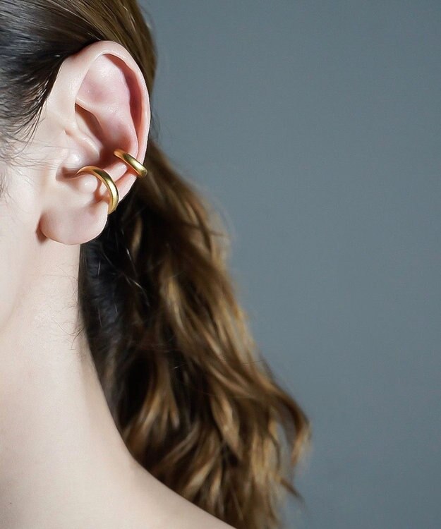 susui 【doughnut】イヤカフ M (YGMAT) イエローゴールド/マット