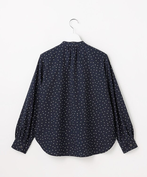 ANY SIS ラッフルレイヤード ブラウス ネイビードット