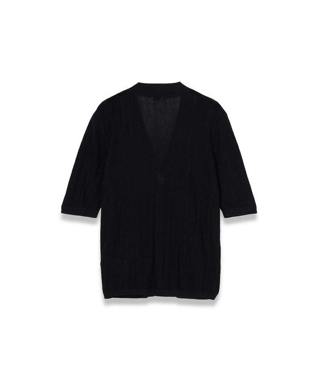 JOSEPH クリンクルリブ　カーディガン Black