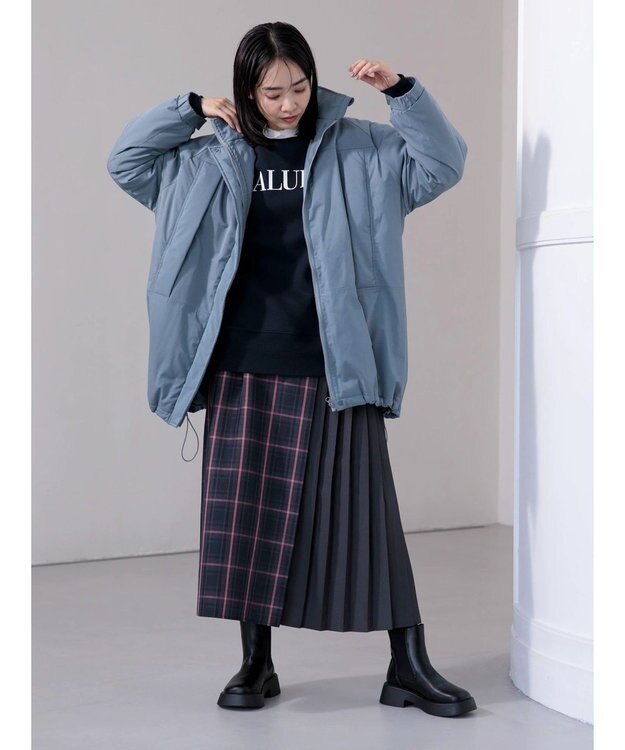 Green Parks あったか中綿コート Blue