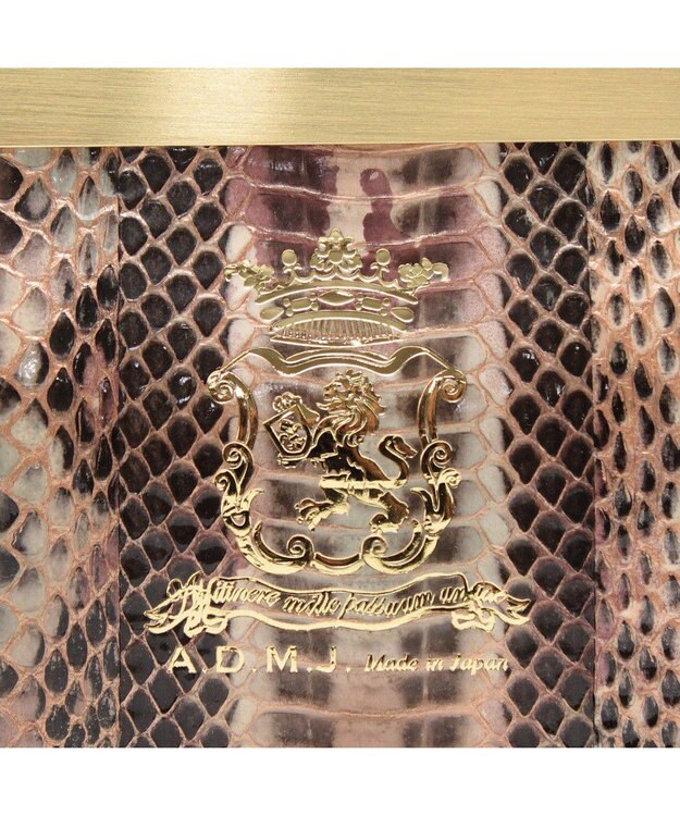 A.D.M.J. 【スネークレザー】ガマグチウォレット ヴィナロッソ