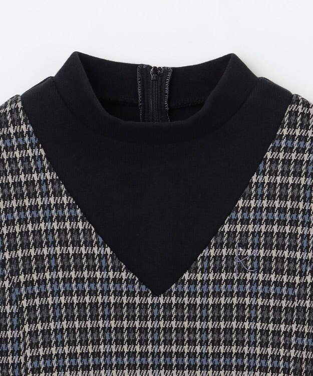 組曲 KIDS 【110-140㎝】チェック ワンピース ブラック系