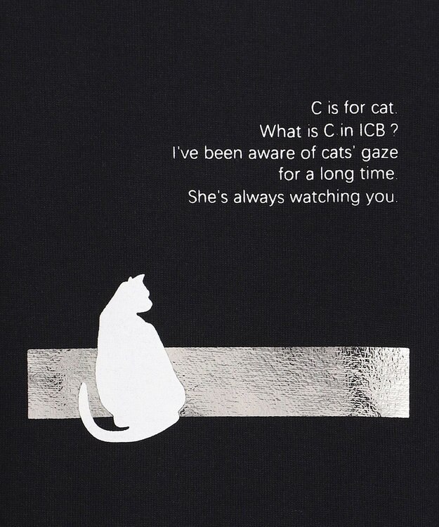 ICB ロゴTEE（猫モチーフ） ブラック