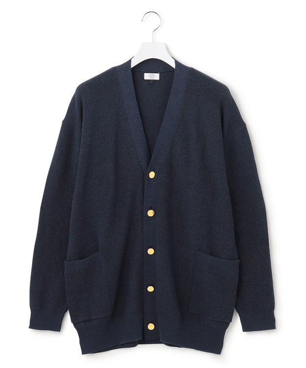 J.PRESS YORK STREET 【UNISEX】デニムルックカーディガン ネイビー系