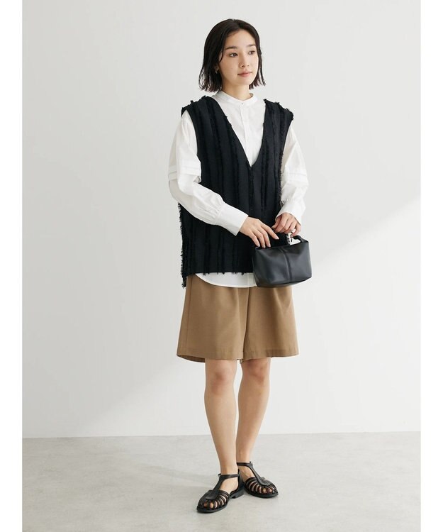 Green Parks デザインＶネックベスト Black