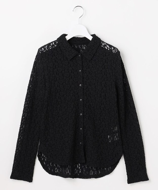 ANY SIS L レース シャツ ブラック