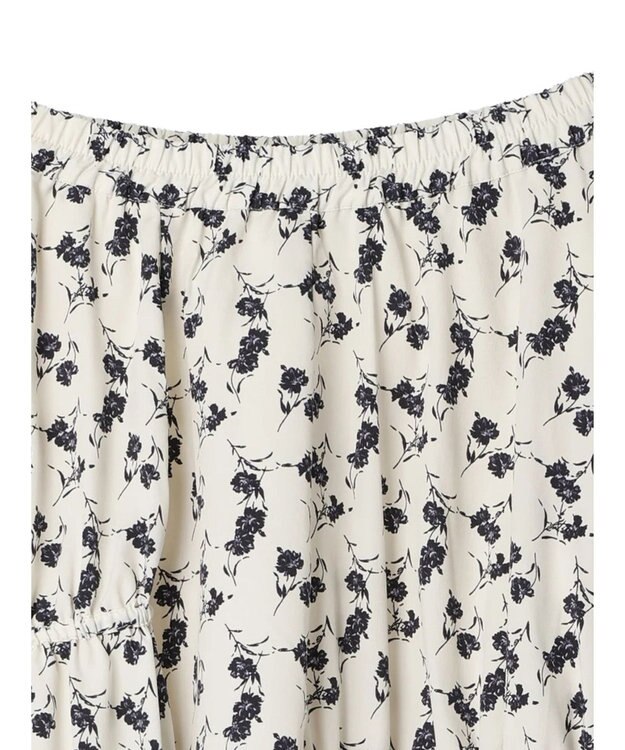 earth music&ecology ドロストギャザーフレアスカート Flower