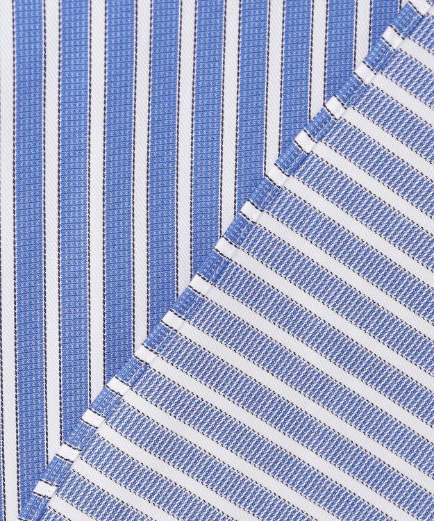 J.PRESS MEN 【PREMIUM PLEATS / 形態安定】スーピマコットンパナマストライプ シャツ / B.D. ネイビー系1