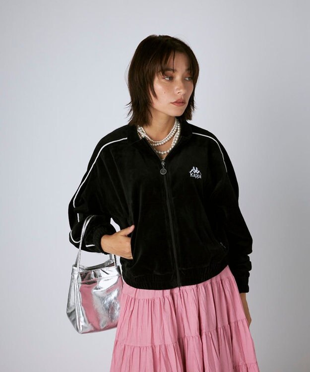OP／FILA 【Kappa】ベロアトラックジャケット ブラック