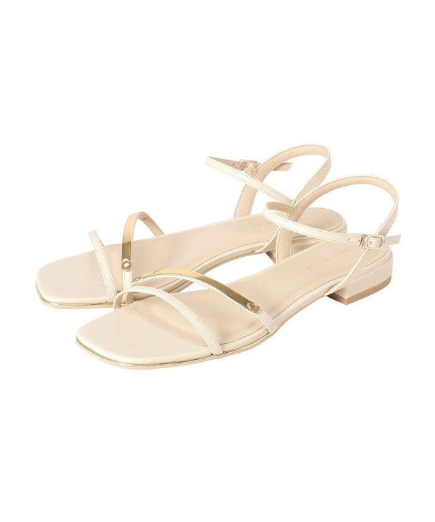 YECCA VECCA ゴールドバーサンダル Ivory