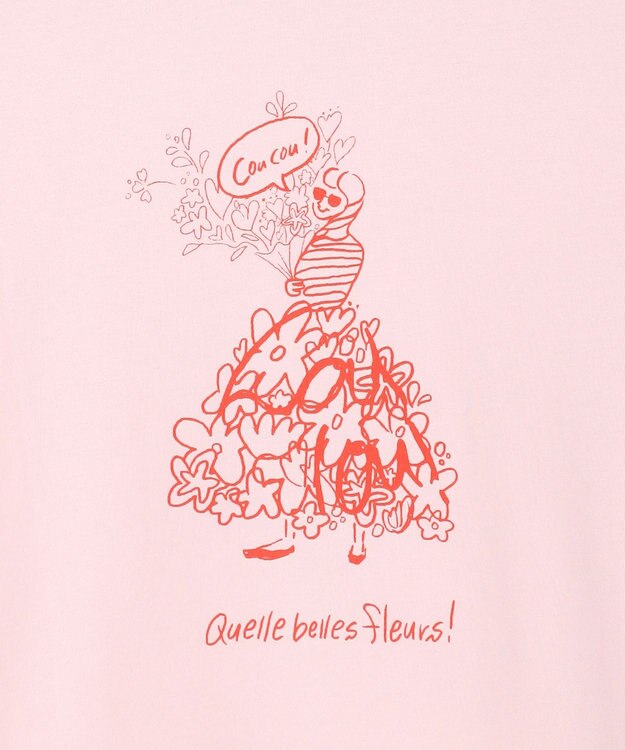 組曲 L 【先行予約・Flower Collection】プリントロングTシャツ ピンク系