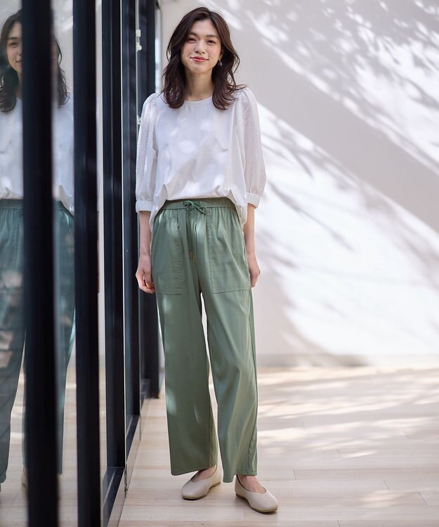 ANY L 布帛コンビプルオーバー オフ