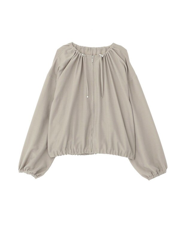 Green Parks ドロストネックシアーブルゾン Gray Beige