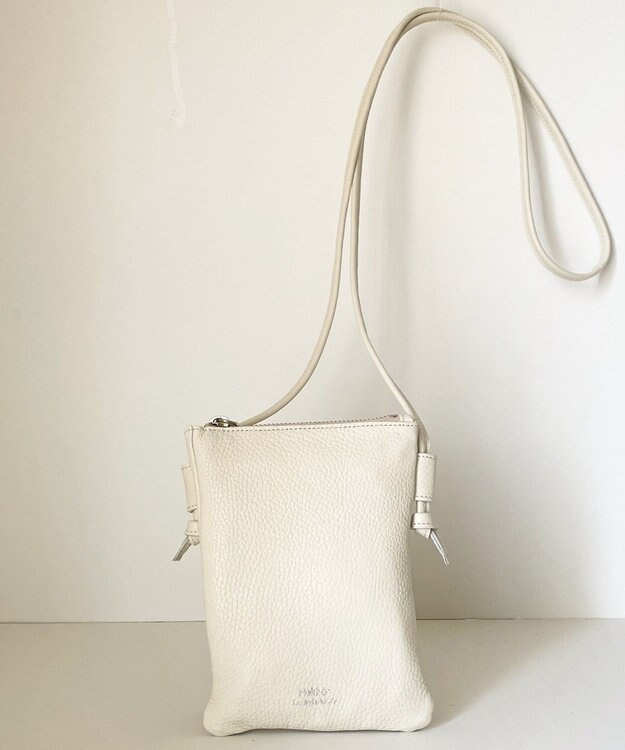 Hekhèr Le Style de Vie 新色追加【日本製】シュリンクレザー スマートフォンポシェット ホワイト