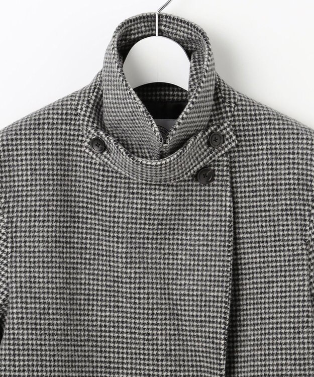 J.PRESS LADIES S チェックビーバー Pコート ブラックチェック系