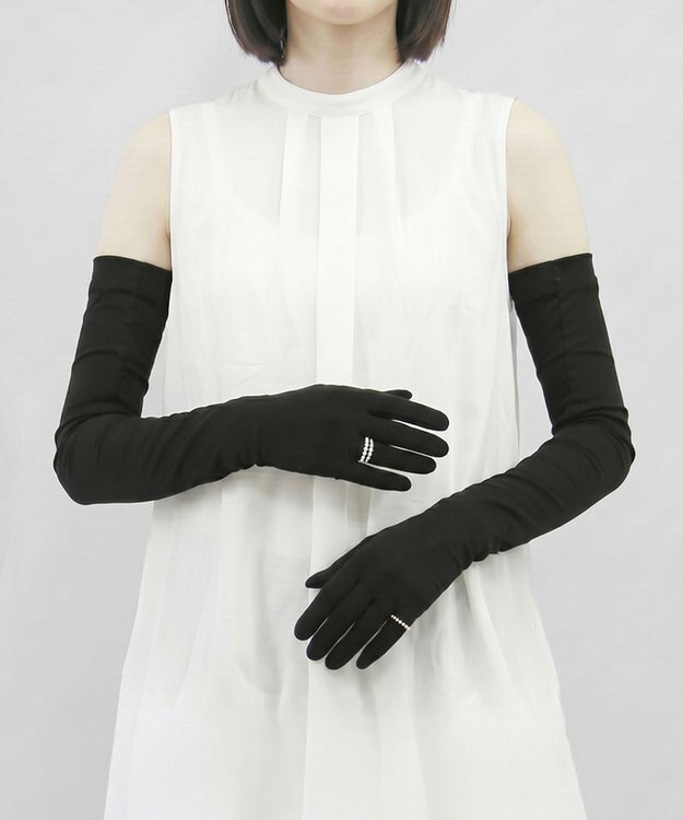 ORuKuBET 【オンワード・クローゼット限定・数量限定】リングビジュー付きUVカットロンググローブ (WOMEN)【 UVカット・タッチパネル対応 】