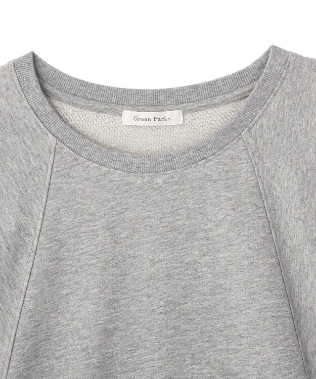 Green Parks 七分袖ドルマン裏毛シアードッキングプルオー Gray Mixture