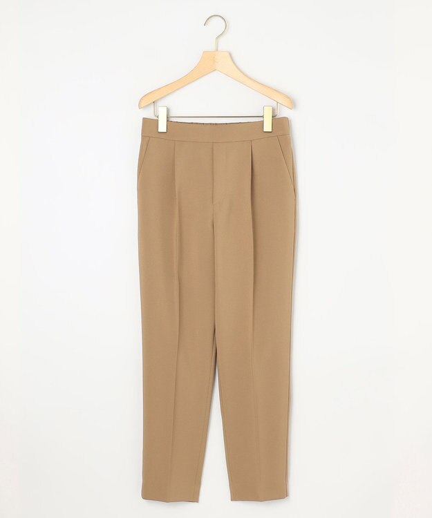 組曲 S 【美シルエット・ストレッチ・シワになりにくい】オシャクロス テーパードパンツ ベージュ系