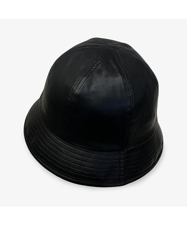 林八百吉商店 un chapeau エコレザーメトロハット ブラック