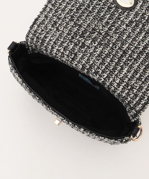 組曲 フラップミニショルダー バッグ ブラック系