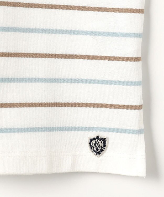 J.PRESS LADIES S バスクボーダー カットソー アクア＆ベージュボーダー系