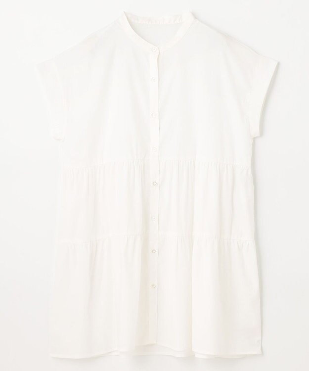 ANY 【洗濯機可能】シルキーソフトティアードブラウス オフ