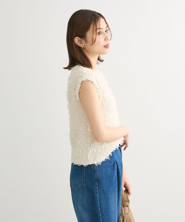 Green Parks ・ｓｗｉｎｇ　ｂｙ　チュールヤーンプルオーバー Ivory