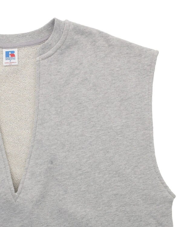 AMERICAN HOLIC 【RUSSELL】裏毛Vネックベスト Dark Gray Mixture