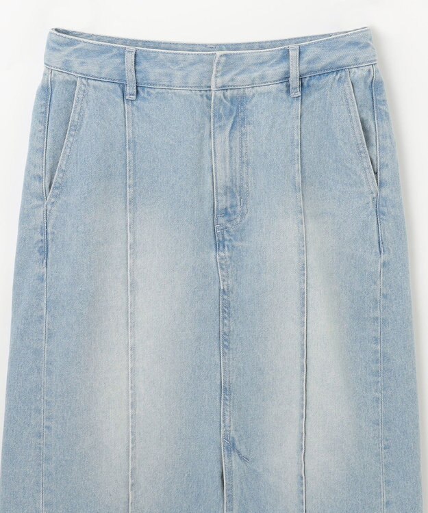 GRACE CONTINENTAL デニムタイトロングスカート サックス