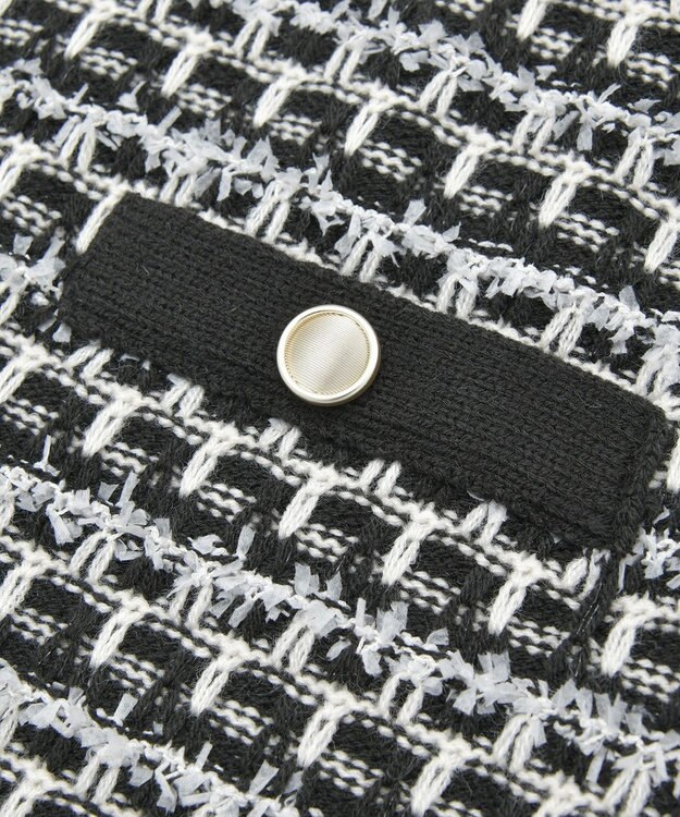 earth music&ecology ニットツイードジャケット Black