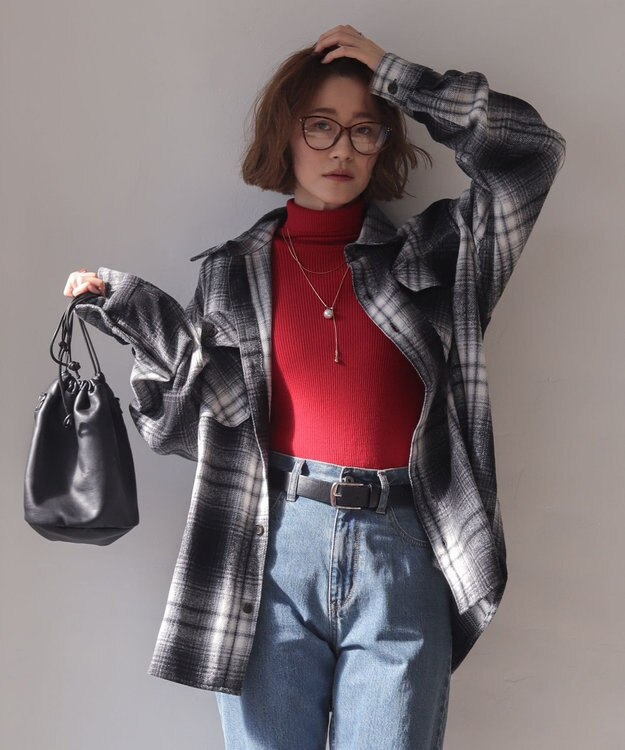 WEGO 【2025年秋冬新作/ユニセックス着用ITEM/SMLサイズ展開】ヘビーネルチェックシャツ（LS）